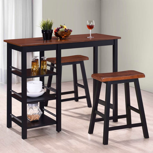 Bar Set 3 Pieces MDF Black