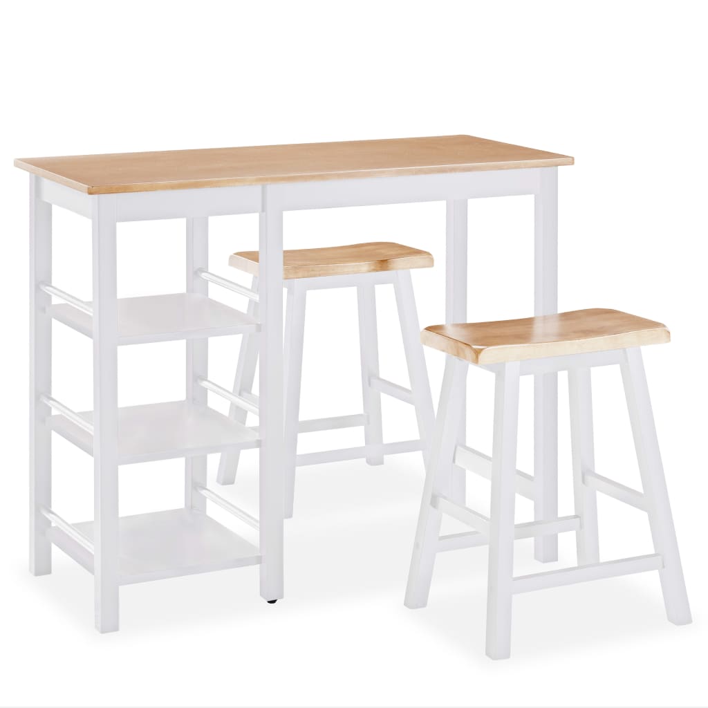 Bar Set 3 Pieces MDF White