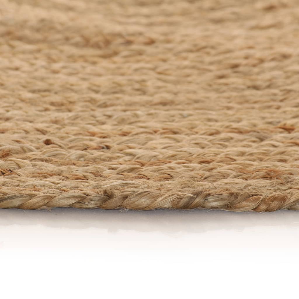 Area Rug Braided Jute 120 cm Round