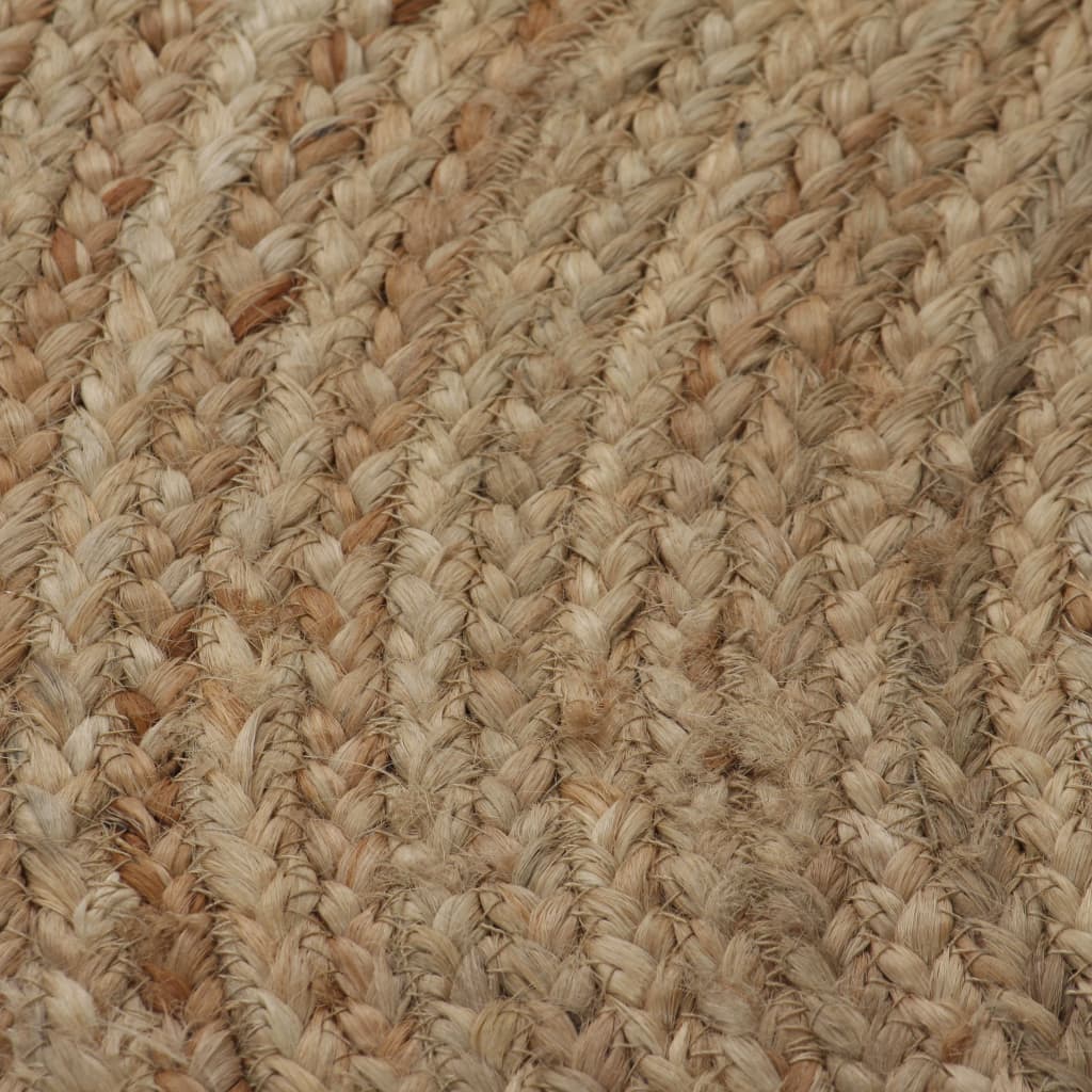 Area Rug Braided Jute 120 cm Round