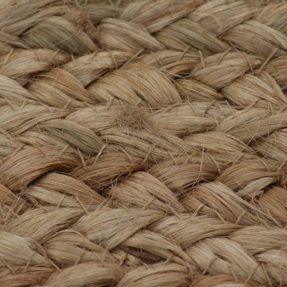 Area Rug Braided Jute 120 cm Round