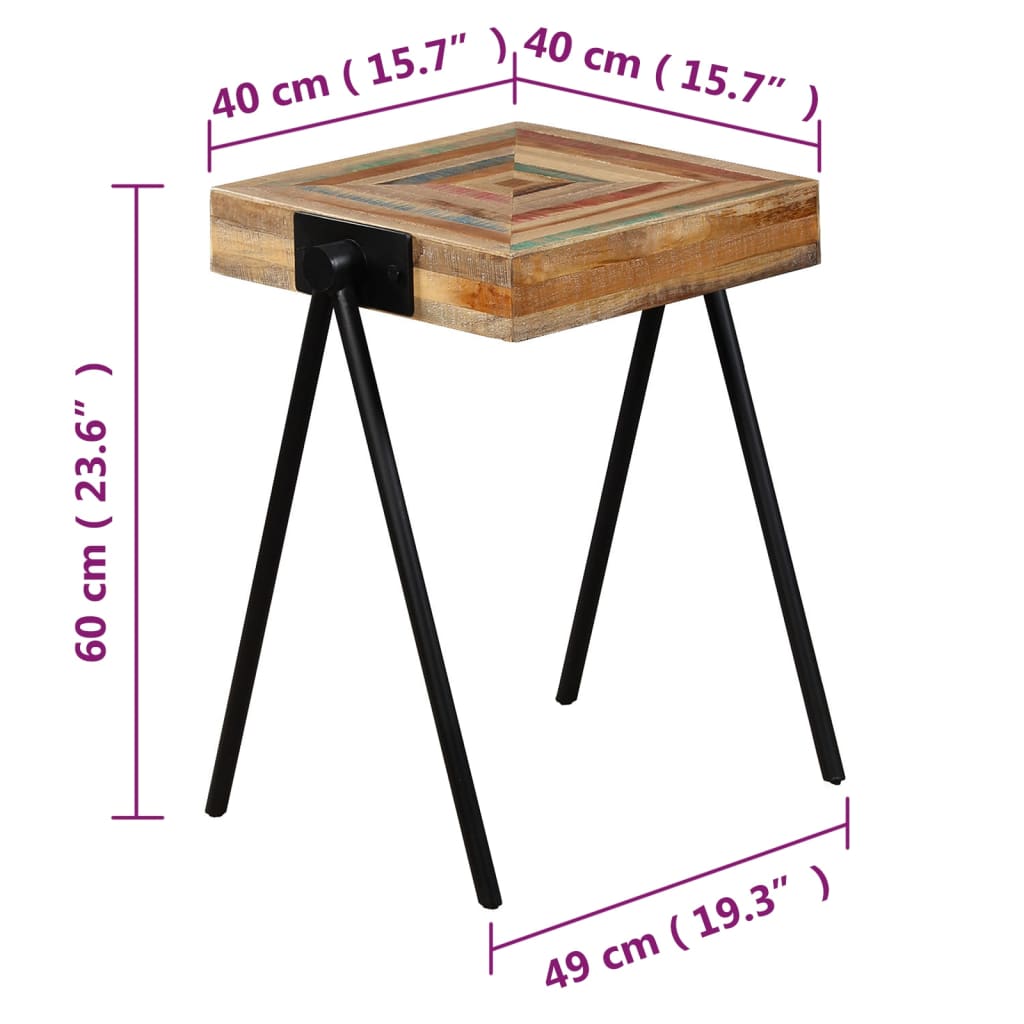 Side Table Solid Reclaimed Teak