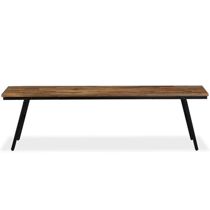 Bench Reclaimed Teak and Steel 160x35x45 cm