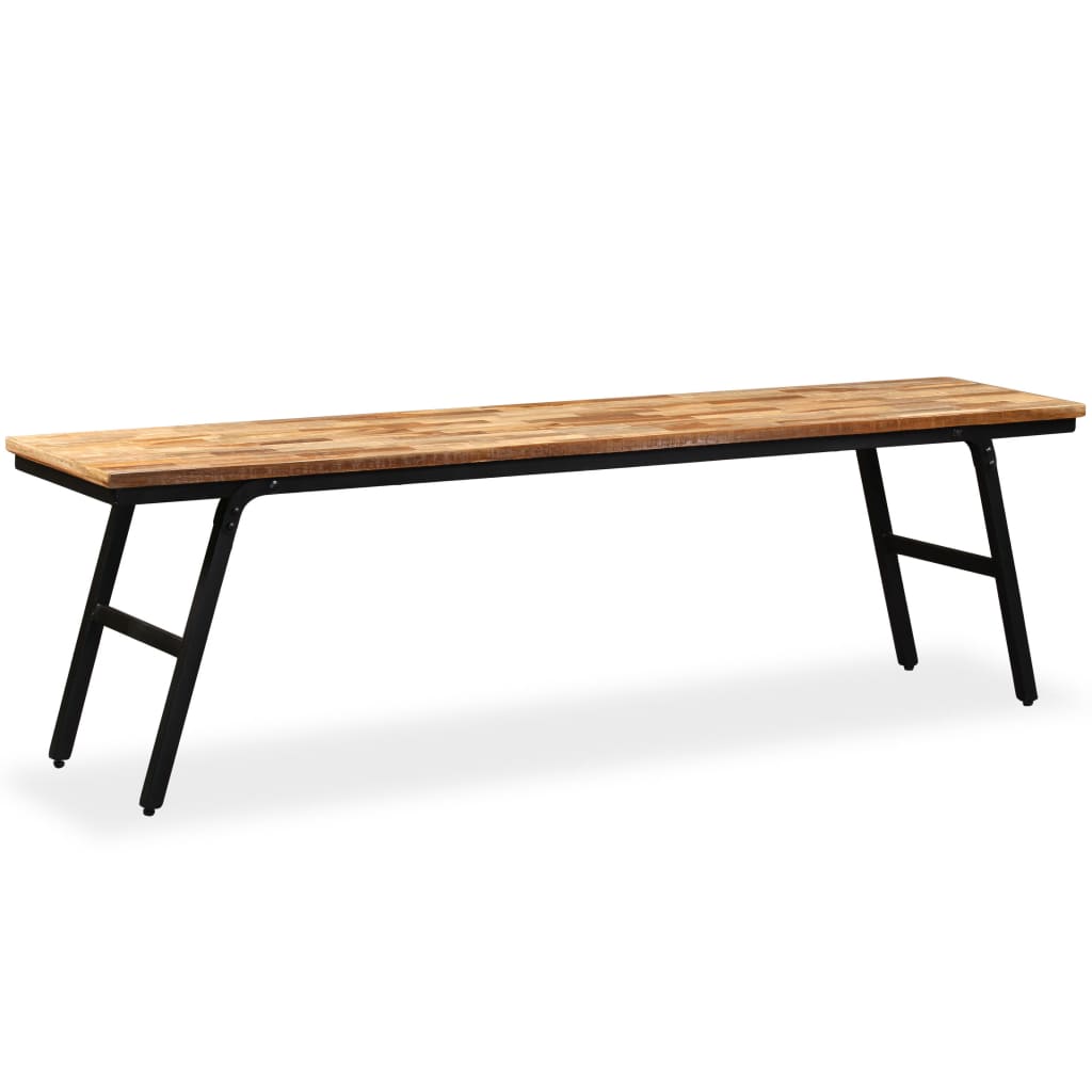 Bench Reclaimed Teak and Steel 160x35x45 cm