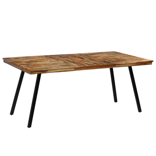 Dining Table Reclaimed Teak and Steel 180x90x76 cm