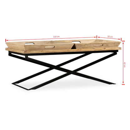 Coffee Table Solid Mango Wood 110x55x42 cm