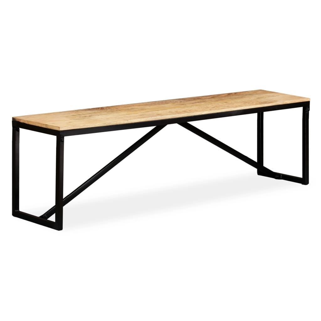 Bench Solid Mango Wood 160x35x45 cm