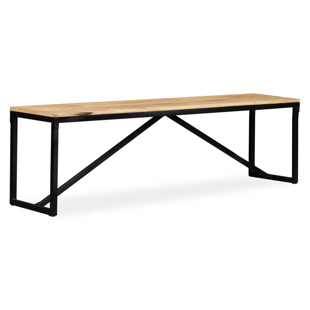 Bench Solid Mango Wood 160x35x45 cm