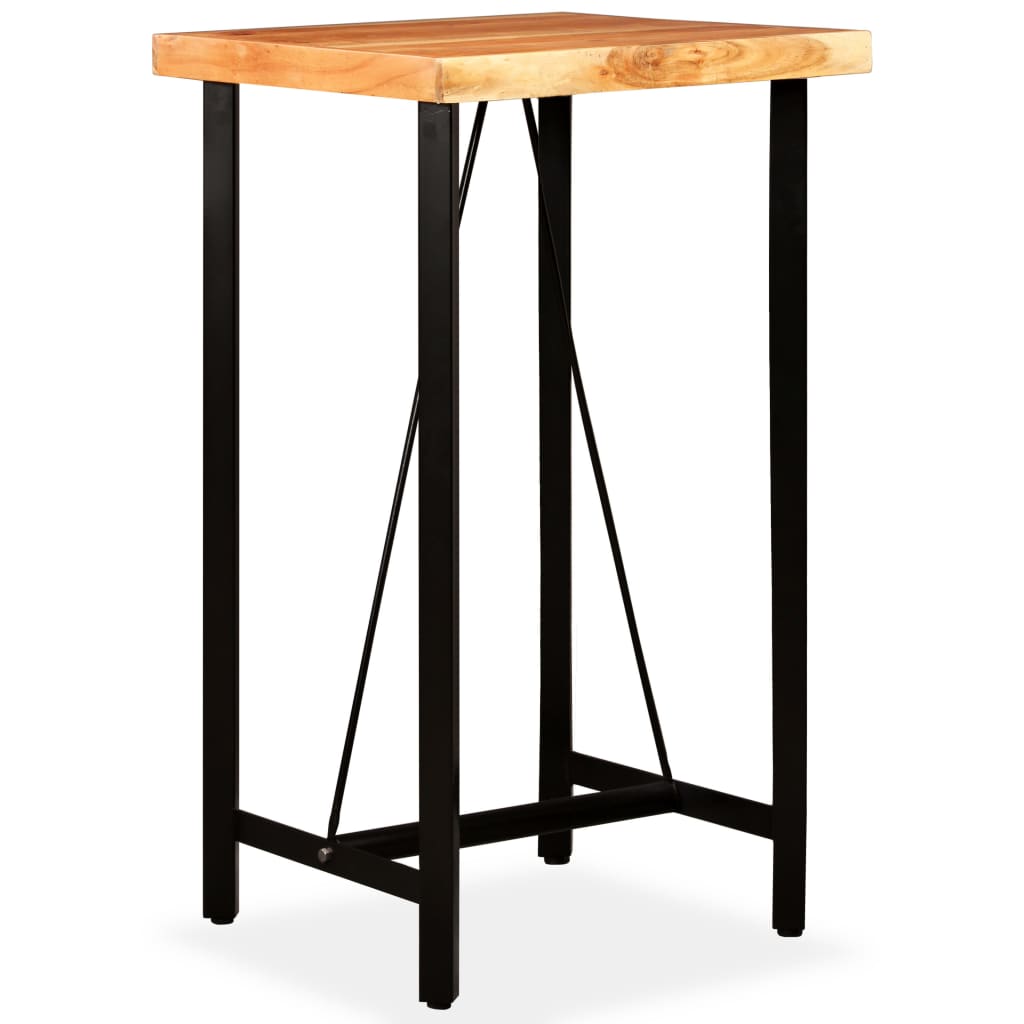 Bar Table Solid Acacia Wood 60x60x107 cm