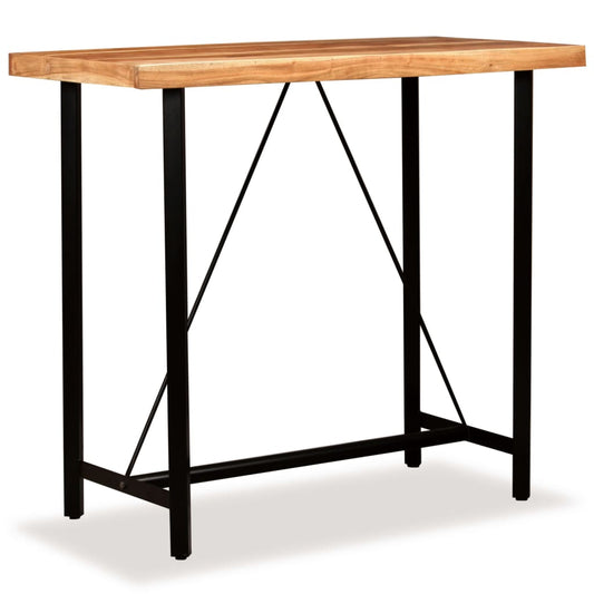 Bar Table Solid Acacia Wood 120x60x107 cm