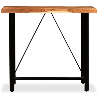 Bar Table Solid Acacia Wood 120x60x107 cm