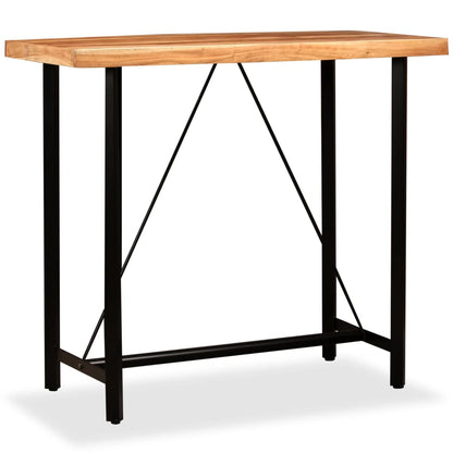 Bar Table Solid Acacia Wood 120x60x107 cm