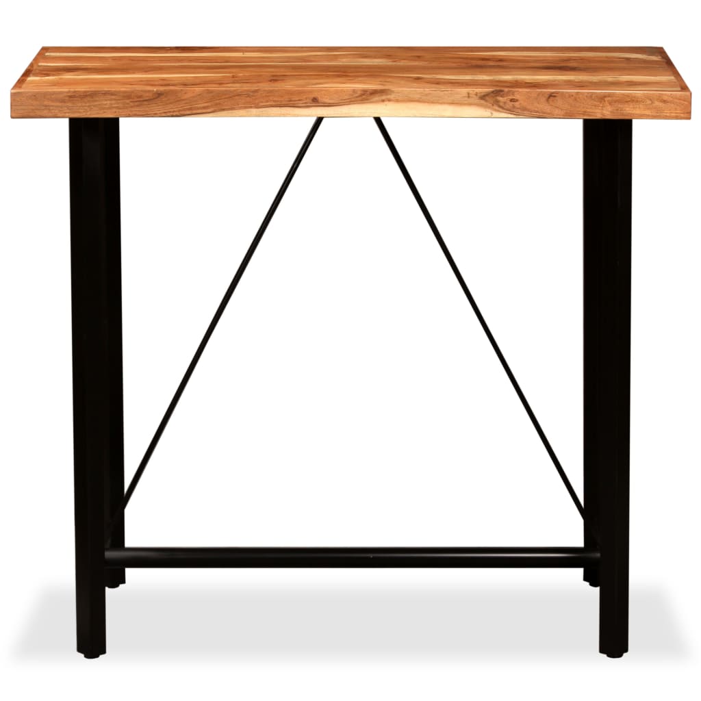 Bar Table Solid Acacia Wood 120x60x107 cm