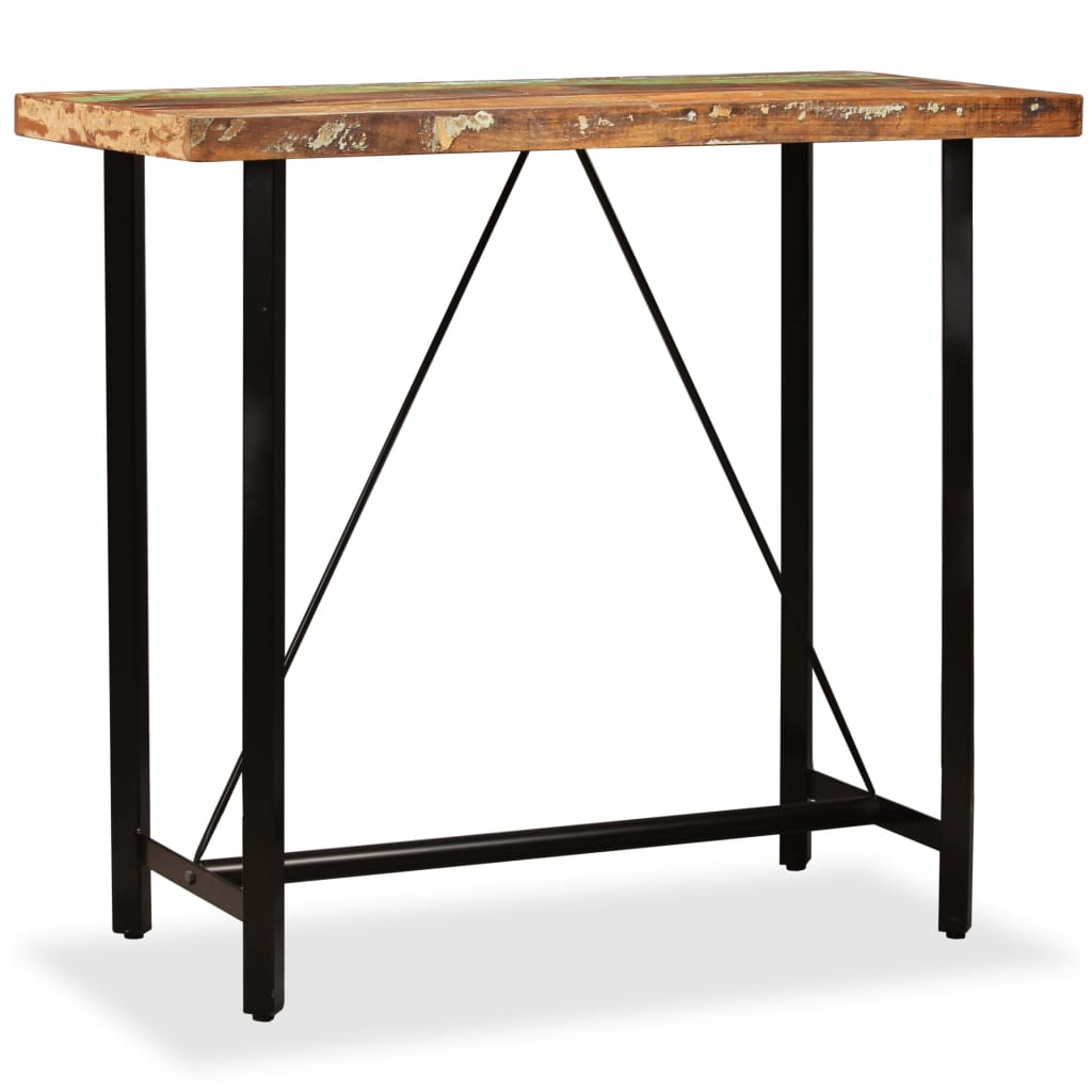 Bar Table Solid Reclaimed Wood 120x60x107 cm