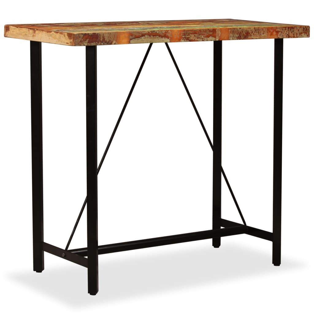 Bar Table Solid Reclaimed Wood 120x60x107 cm