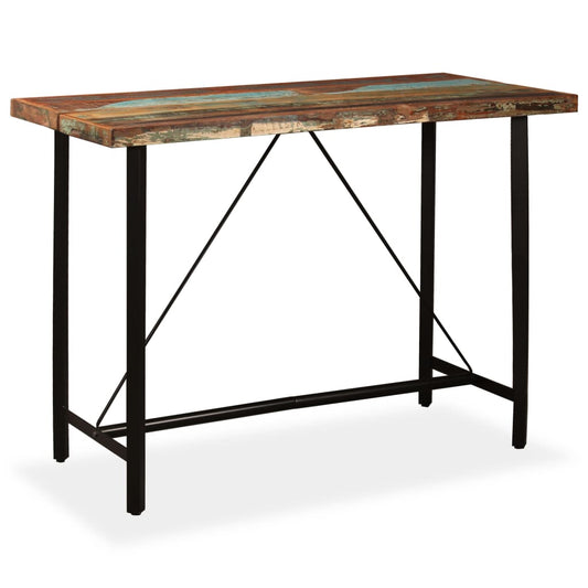 Bar Table Solid Reclaimed Wood 150x70x107 cm