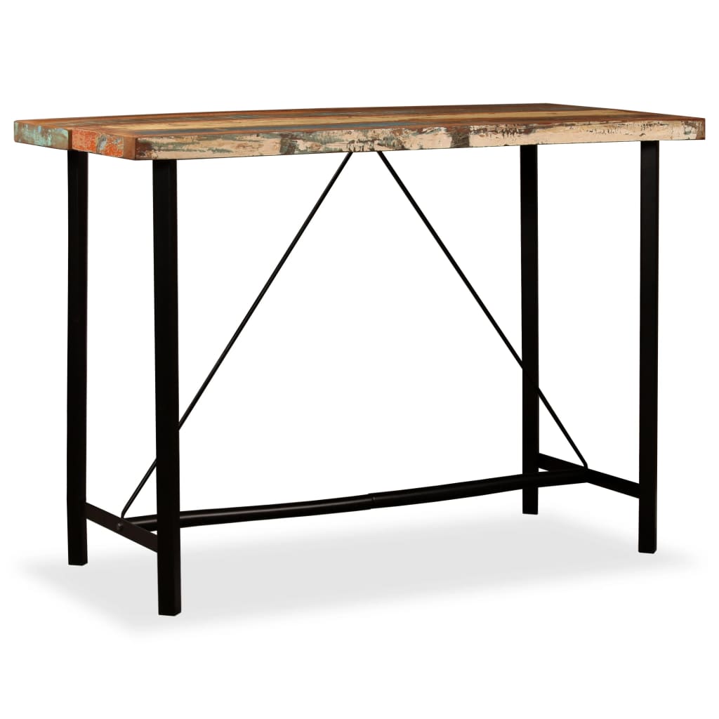 Bar Table Solid Reclaimed Wood 150x70x107 cm