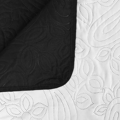 Double-sided Quilted Bedspread 220x240 cm Black and White