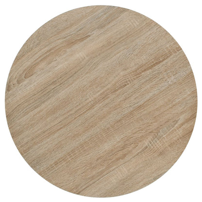 Bistro Table MDF and Steel Round 60x75 cm Oak Colour