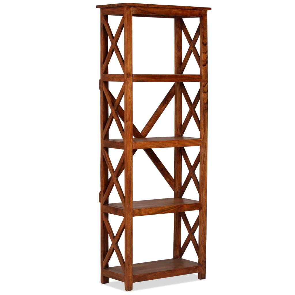 Bookshelf Solid Acacia Wood Honey Finish 60x30x160 cm