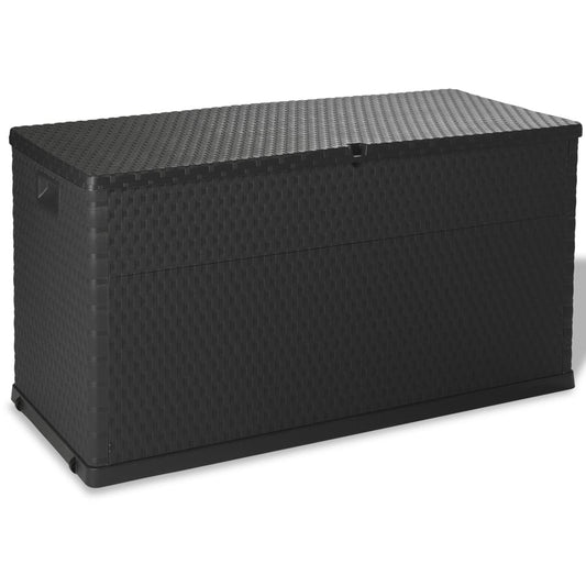 Garden Storage Box Anthracite 120x56x63 cm PP Rattan