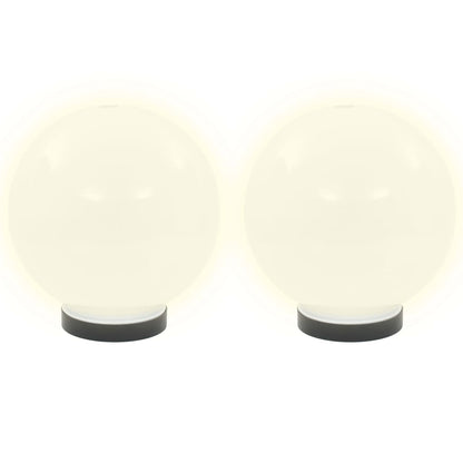 LED Bowl Lamps 2 pcs Spherical 20 cm PMMA