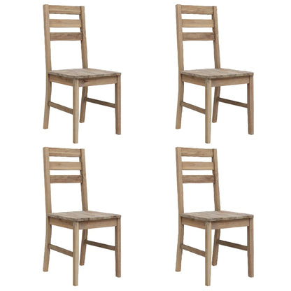 Dining Chairs 4 pcs Solid Acacia Wood