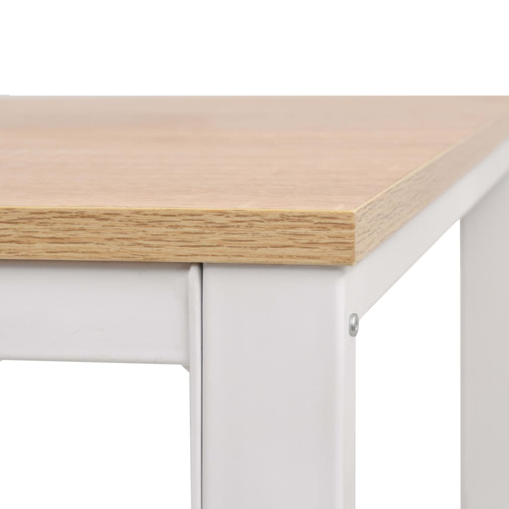 Writing Desk 120x60x75 cm Oak and White