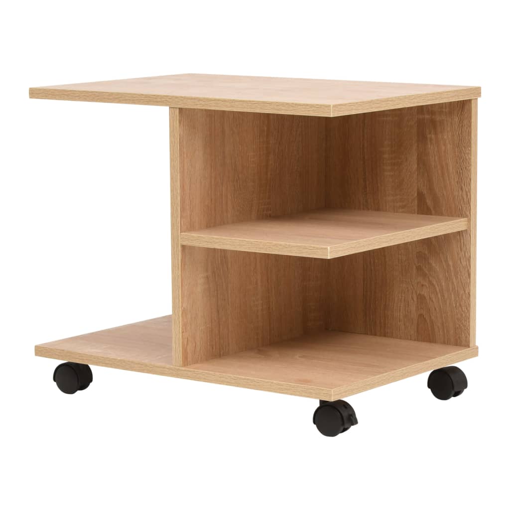 Rolling Shelf 50x35x42 cm Oak