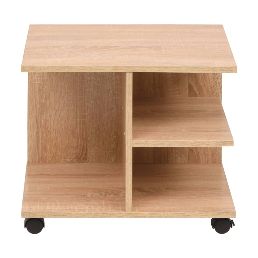 Rolling Shelf 50x35x42 cm Oak