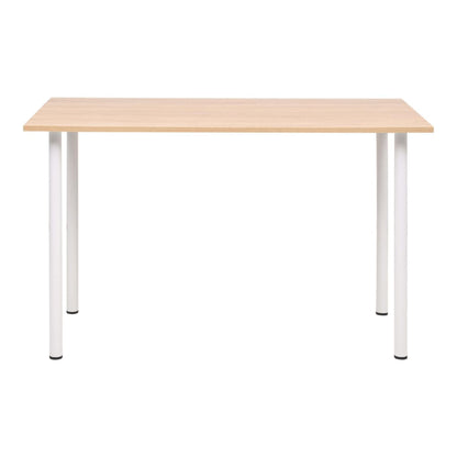 Dining Table 120x60x73 cm Oak and White