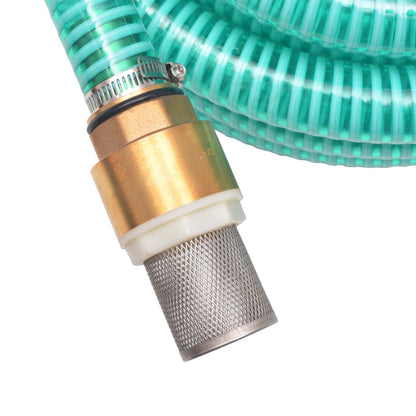 Suction Hose with Brass Connectors 7 m 25 mm Green