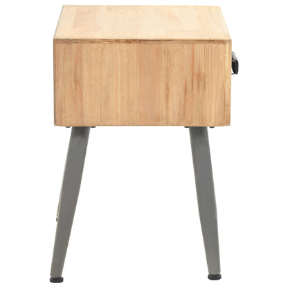 Bedside Table Solid Fir Wood 43x38x50 cm