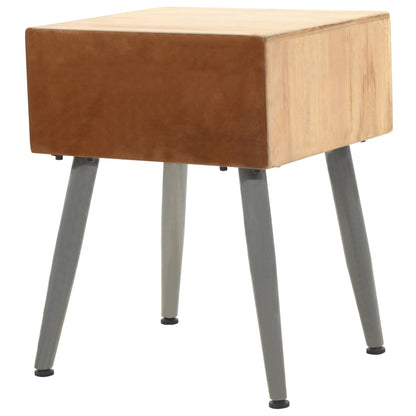 Bedside Table Solid Fir Wood 43x38x50 cm