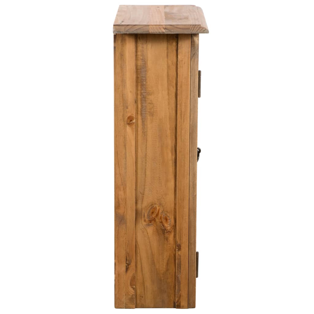 Bathroom Wall Cabinet Solid Pinewood 42x23x70 cm