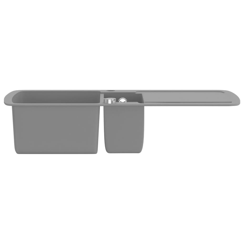 Granite Kitchen Sink Double Basin Grey