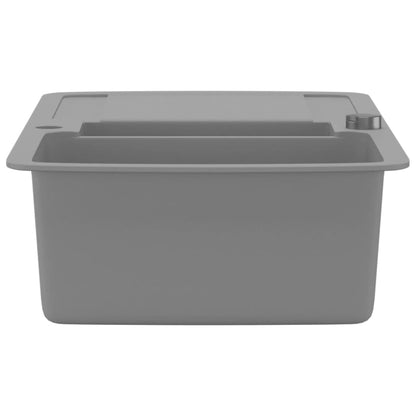 Granite Kitchen Sink Double Basin Grey