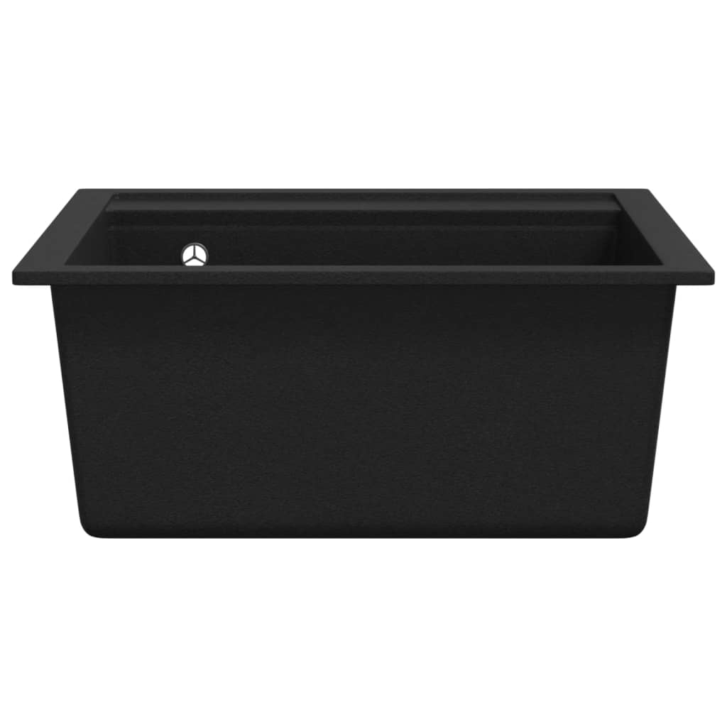 Granite Kitchen Sink Single Basin Black