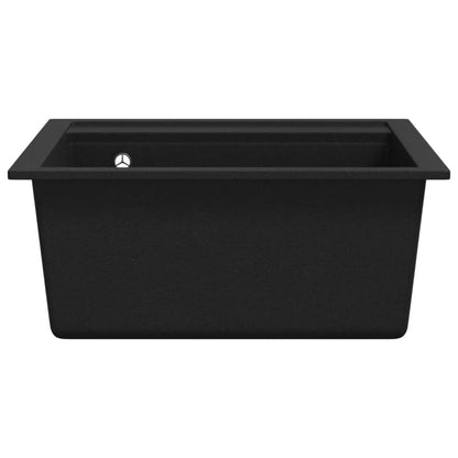 Granite Kitchen Sink Single Basin Black