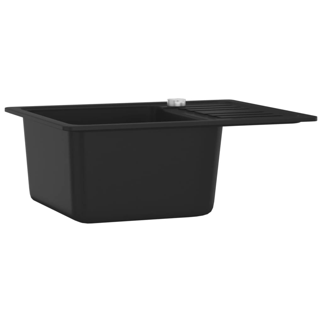 Granite Kitchen Sink Single Basin Black