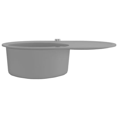 Granite Kitchen Sink Single Basin Oval Grey