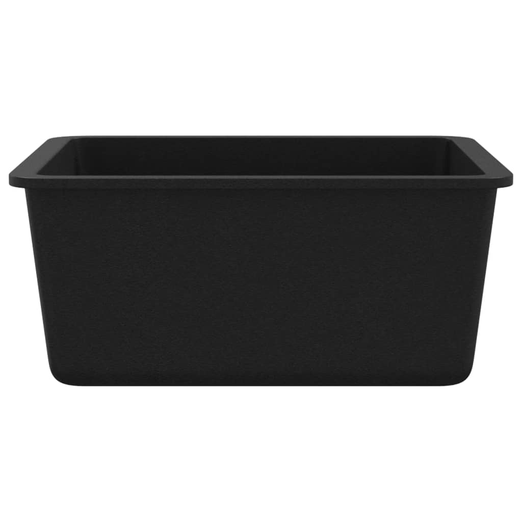 Granite Kitchen Sink Single Basin Black