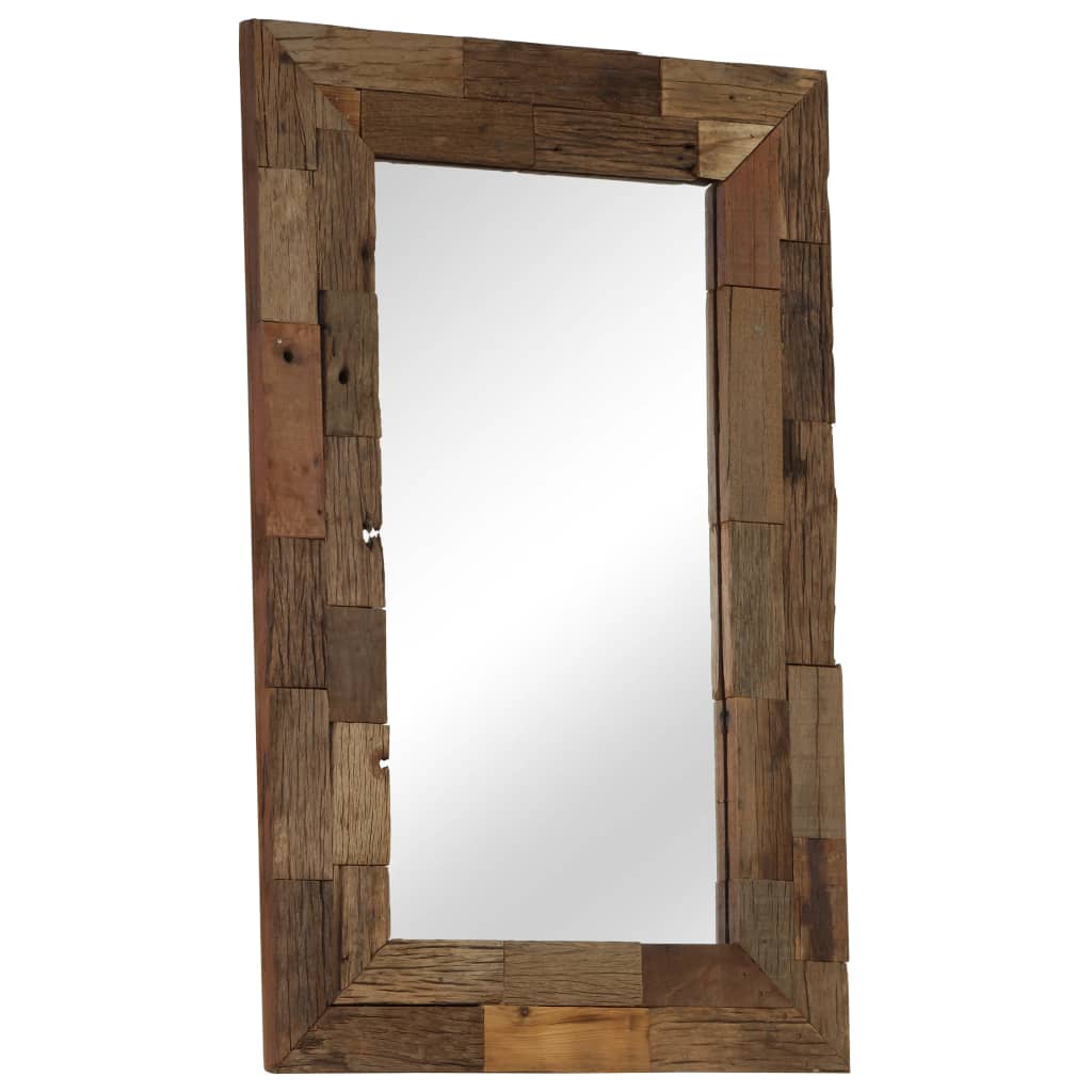 Mirror Solid Reclaimed Wood 50x80 cm