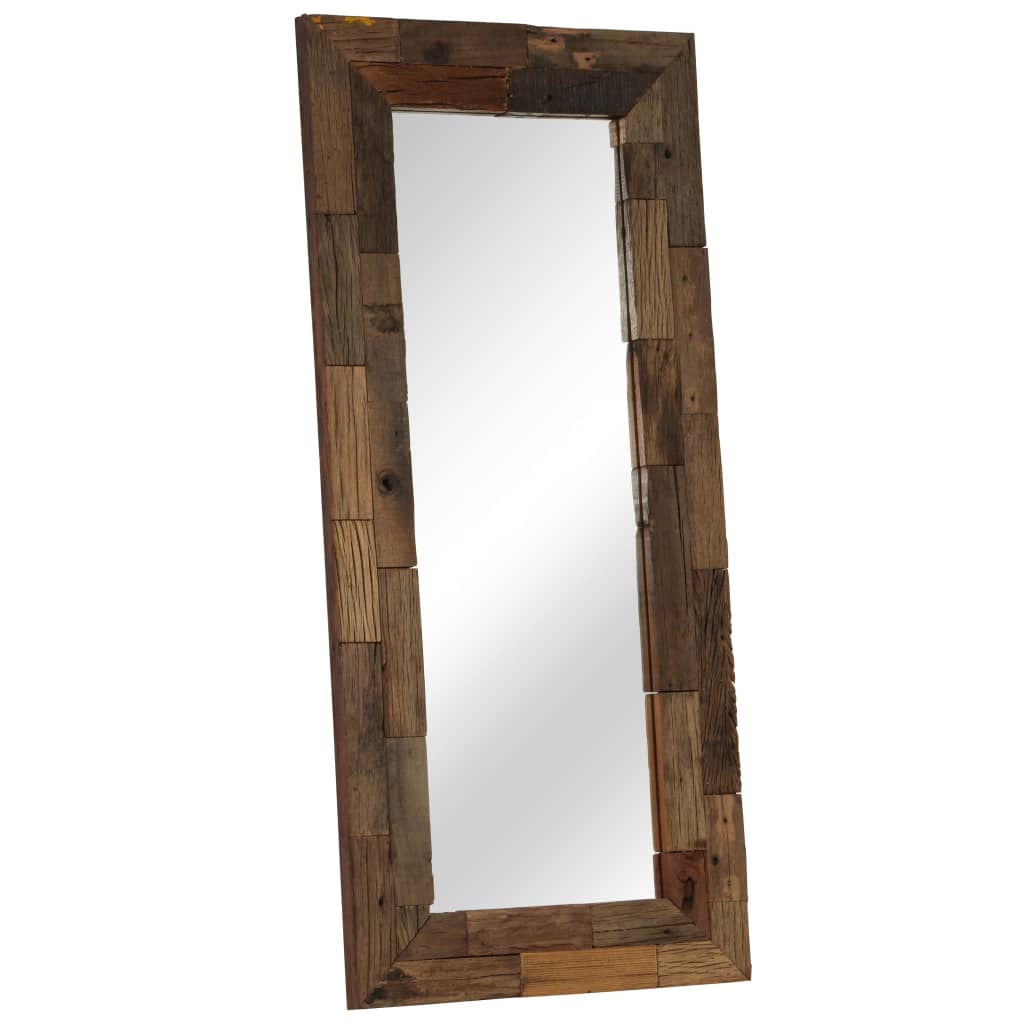 Mirror Solid Reclaimed Wood 50x110 cm