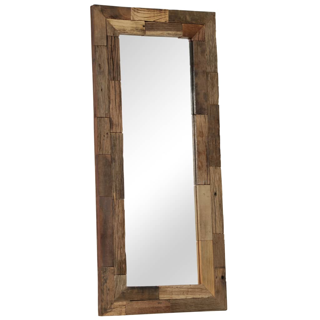 Mirror Solid Reclaimed Wood 50x110 cm