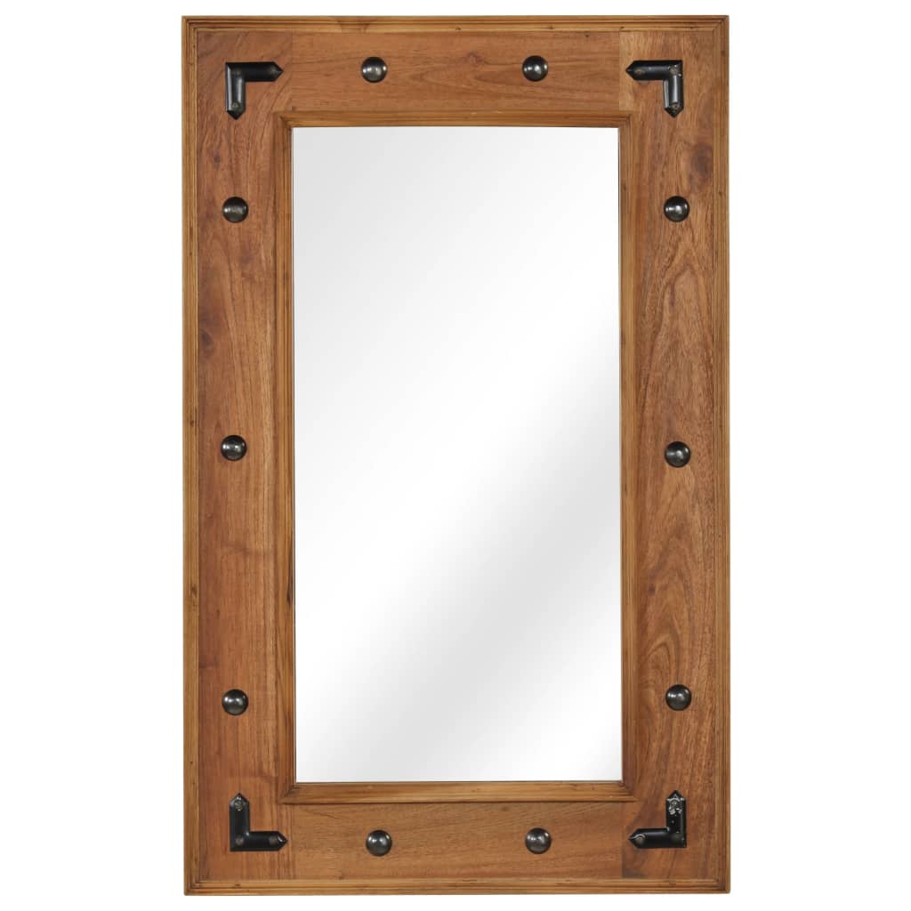 Mirror Solid Acacia Wood 50x80 cm