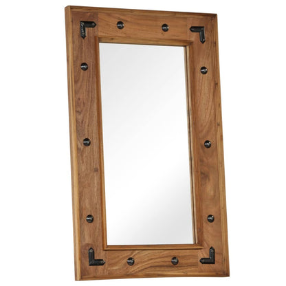 Mirror Solid Acacia Wood 50x80 cm