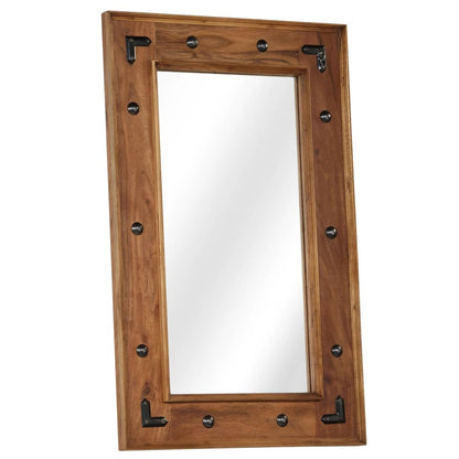 Mirror Solid Acacia Wood 50x80 cm