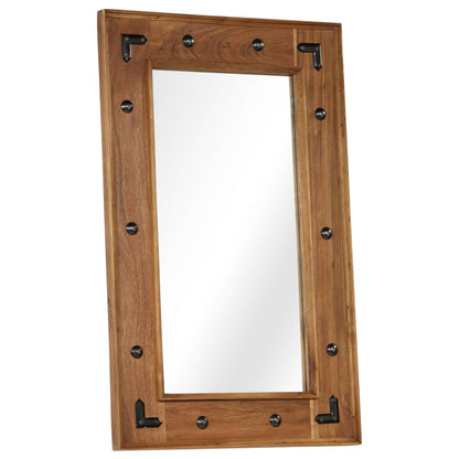 Mirror Solid Acacia Wood 50x80 cm