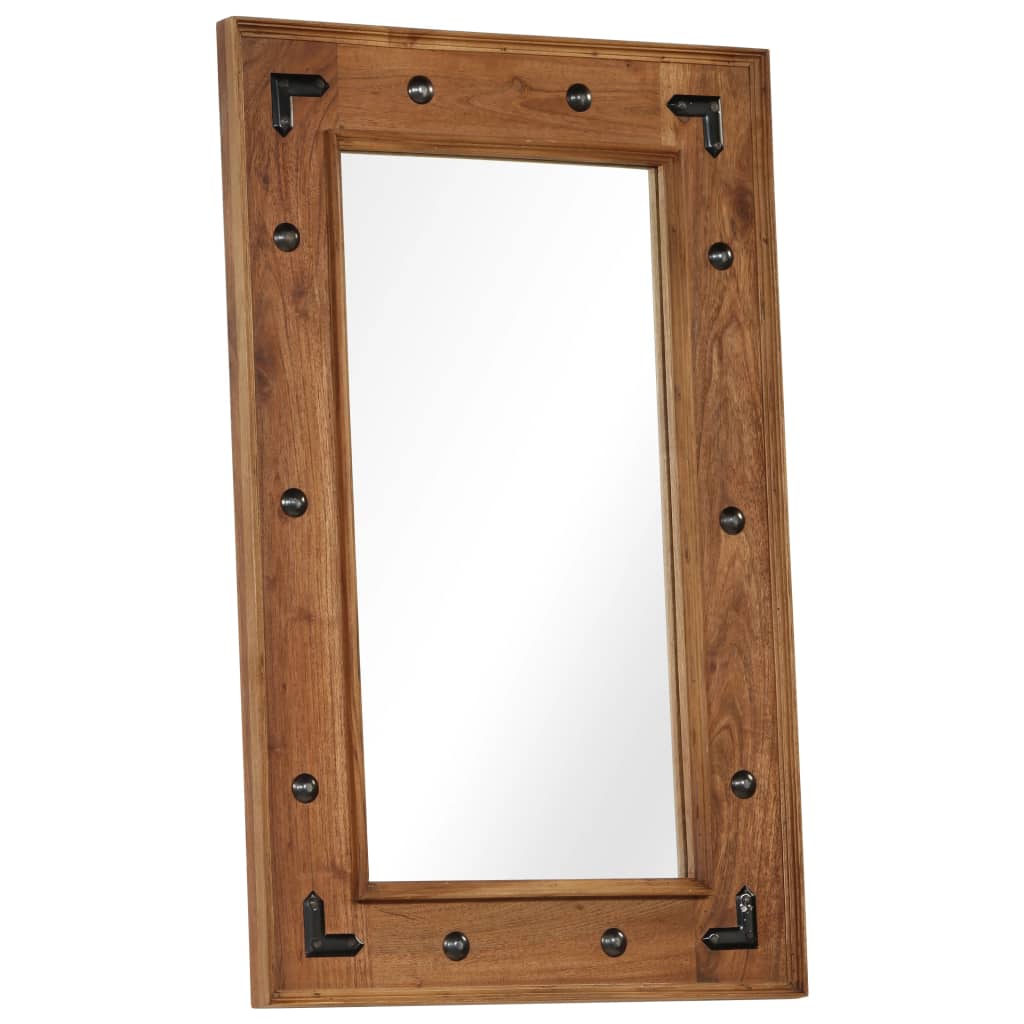 Mirror Solid Acacia Wood 50x80 cm